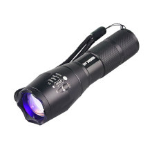 Top vendendo UV 365nm 395nm 5W LED de alumínio LED Zoom UV Lâmpada de lanterna preta Tocha de luz preta